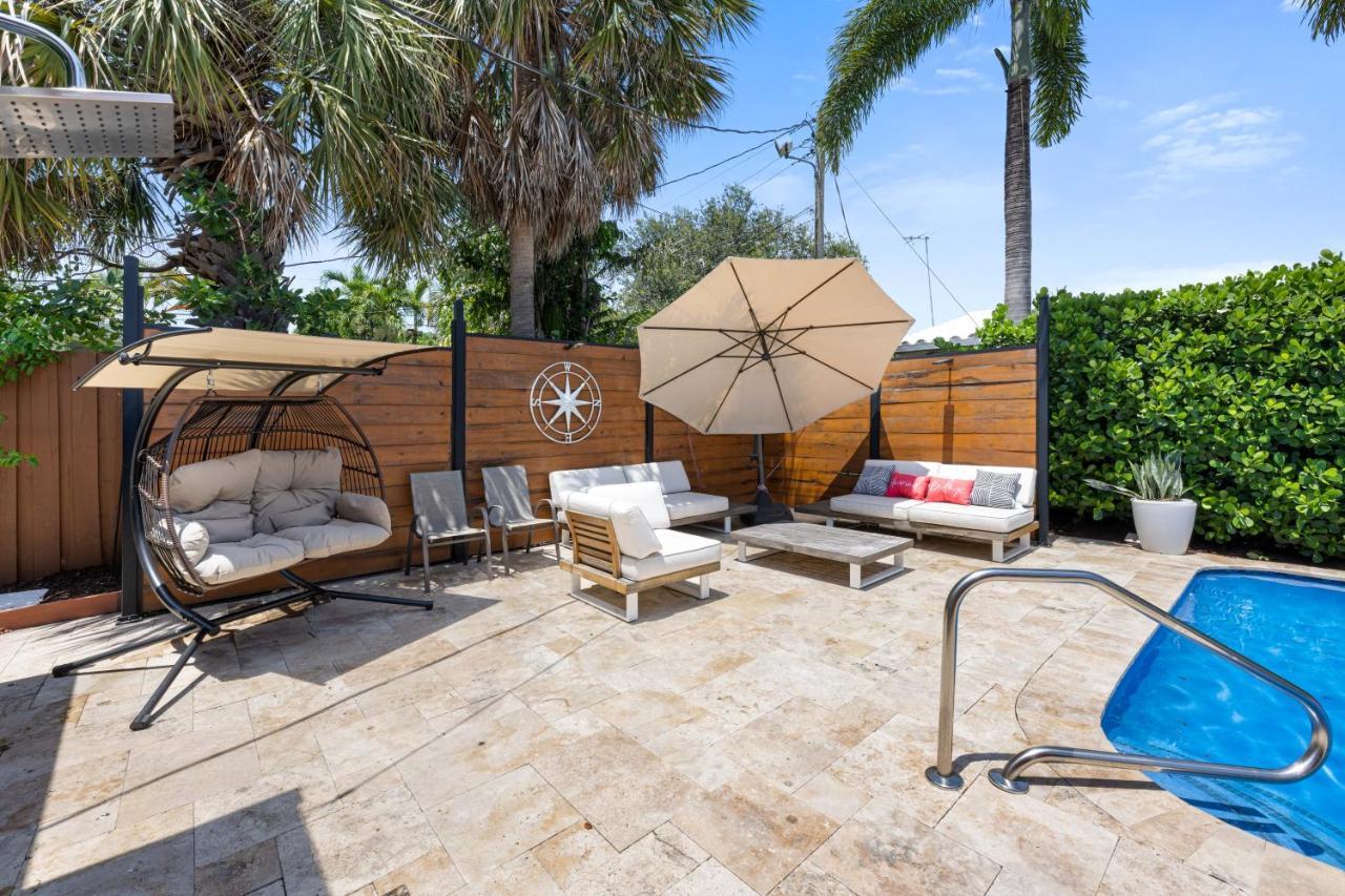 Palms Retreat! Giant Heated Pool-Hottub-Firepit-5Min2Beach-Pets-Ev Chgr Fort Lauderdale Kültér fotó